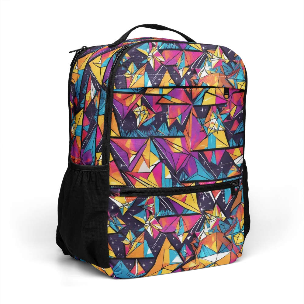 Prismatic Origami on Utility Backpack — Right Front