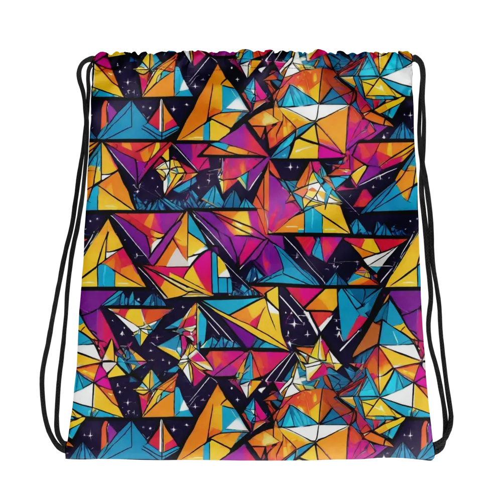 Prismatic Origami on Drawstring Bag — Photo