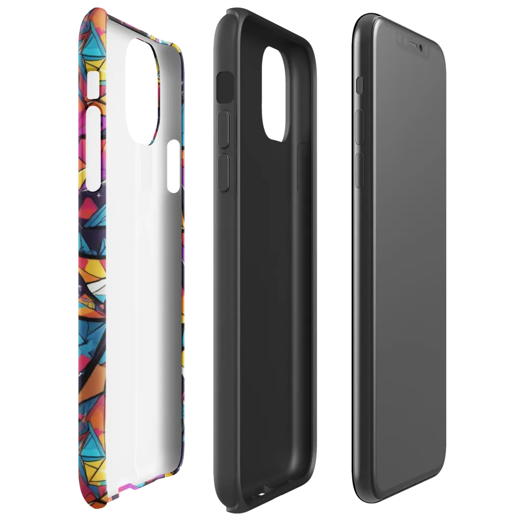 Prismatic Origami on Tough Case for iPhone® — Right