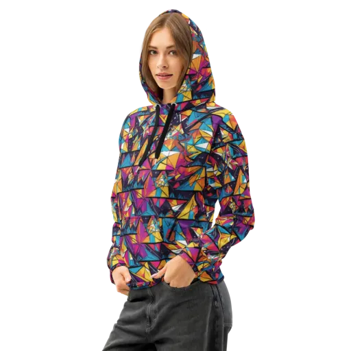 Prismatic Origami on a Cotton Hoodie