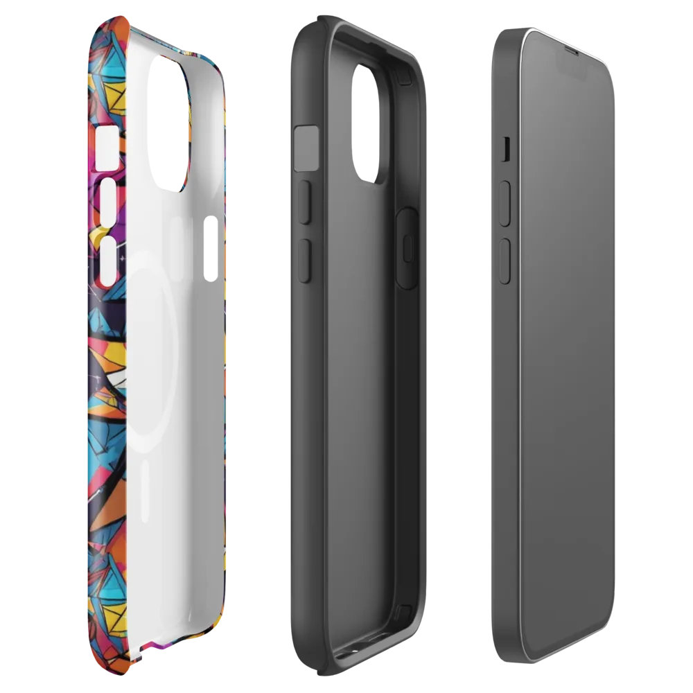 Prismatic Origami on MagSafe Tough Case for iPhone® — Front