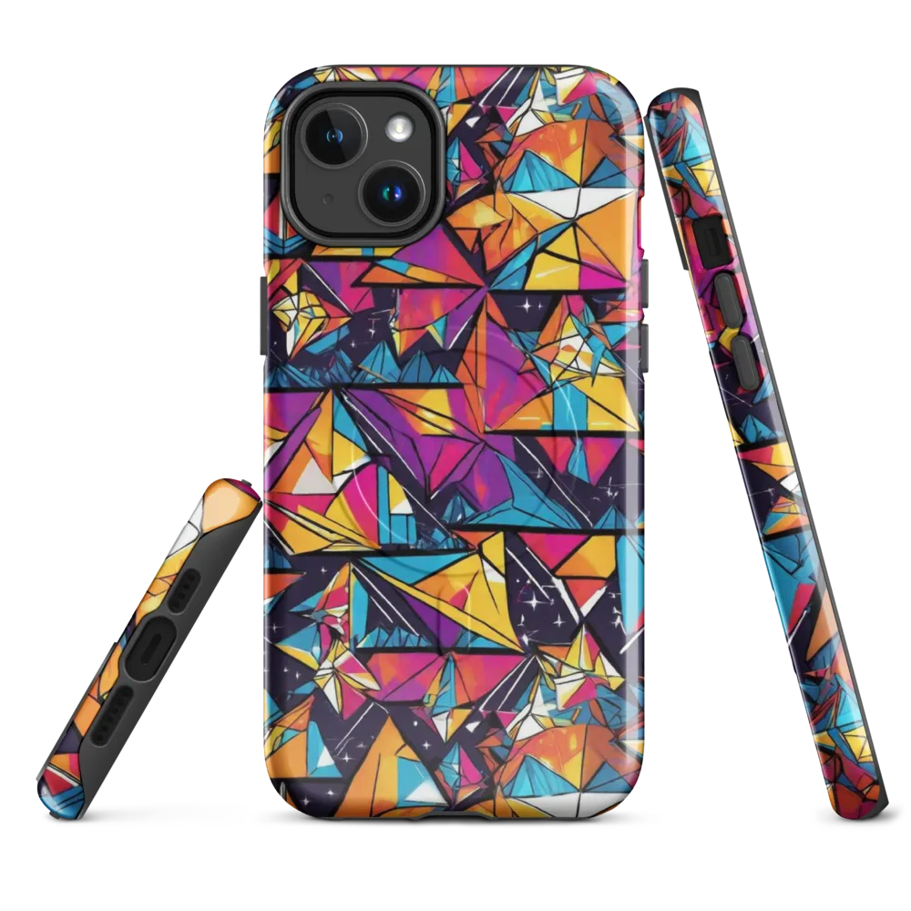 Prismatic Origami on MagSafe Tough Case for iPhone® — Front