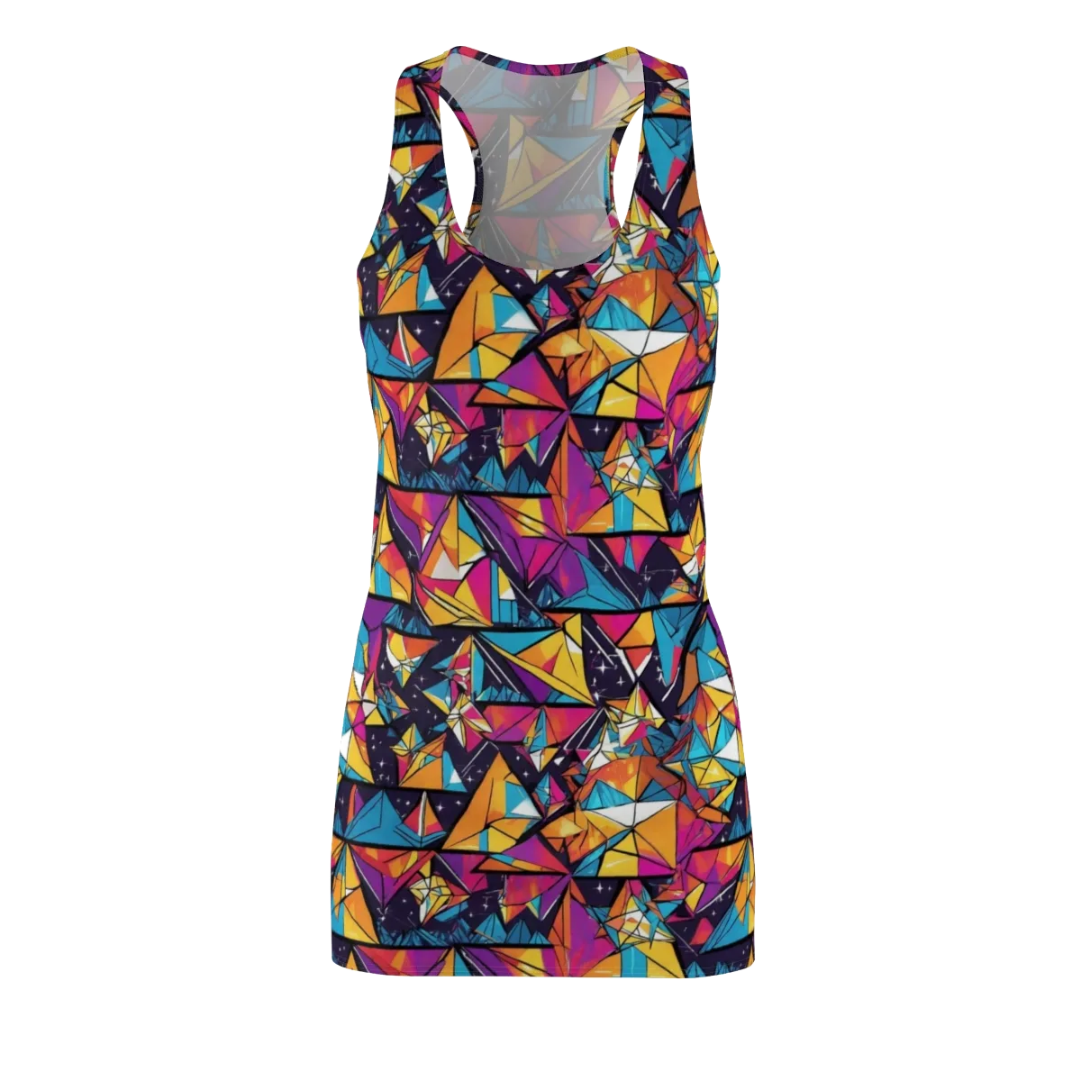 Prismatic Origami on Racerback Dress — Front