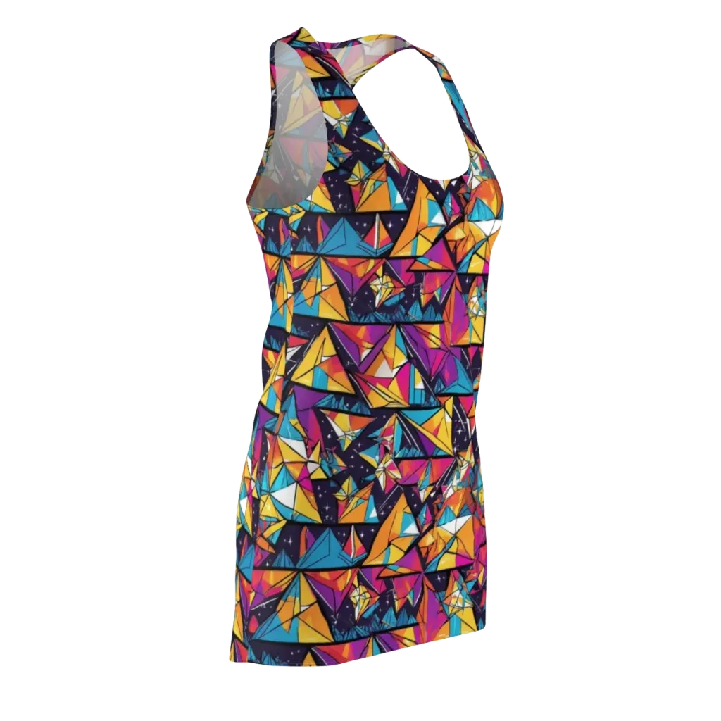 Prismatic Origami on Racerback Dress — Front Side