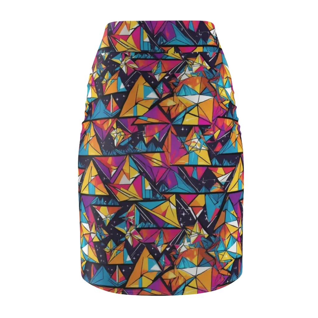 Prismatic Origami on Pencil Skirt — Back