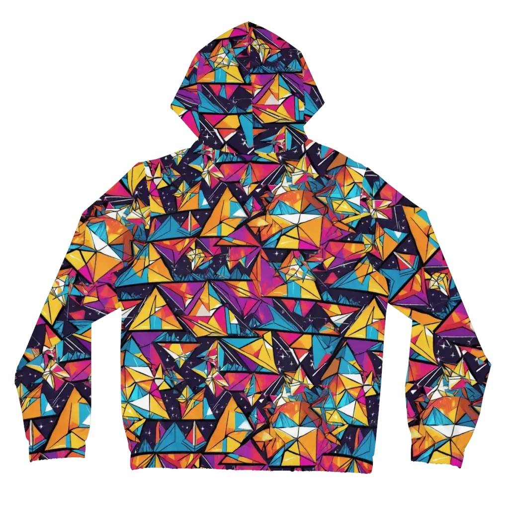 Prismatic Origami on Women's Full-Zip Hoodie — Back