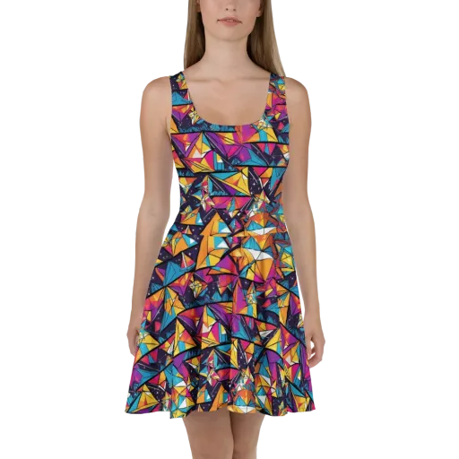 Prismatic Origami on a Skater Dress
