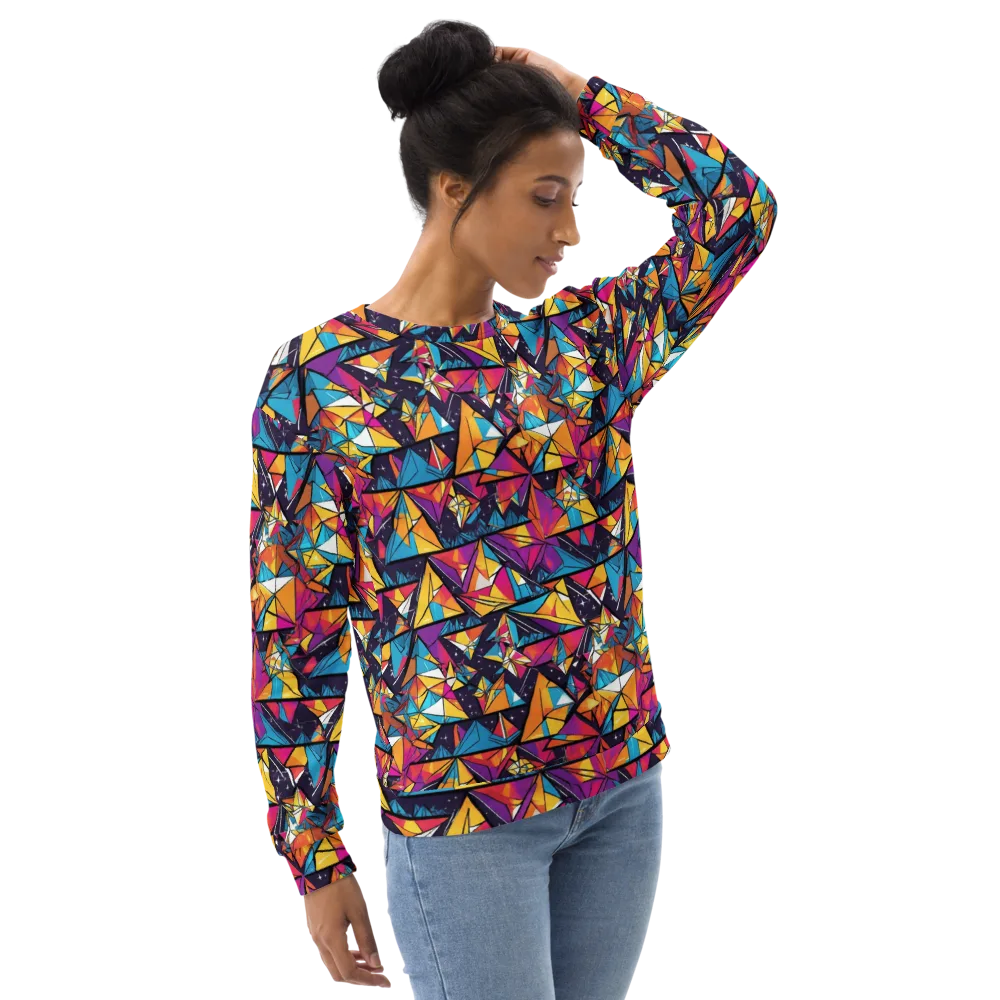 Prismatic Origami on Sweatshirt — Right Front