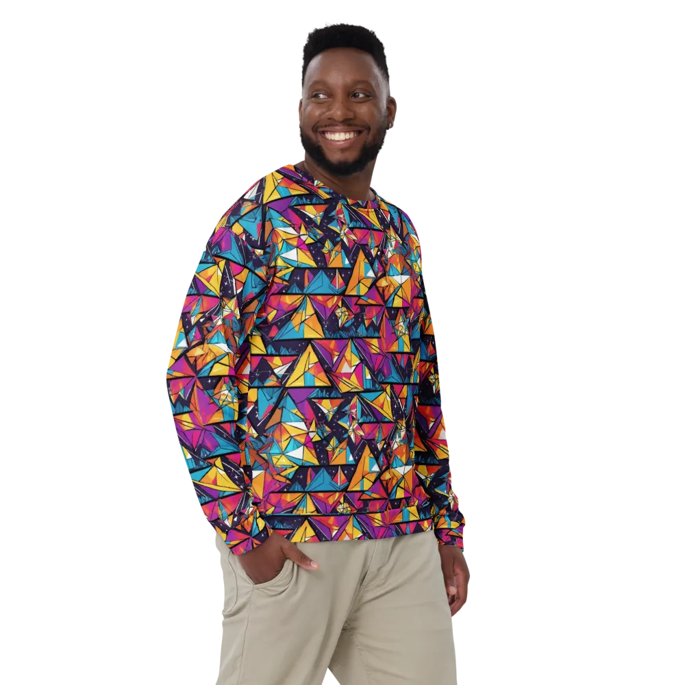 Prismatic Origami on Sweatshirt — Front