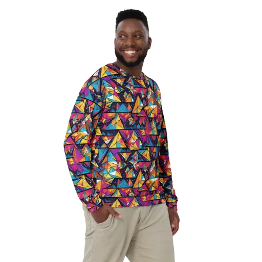 Prismatic Origami on a Sweatshirt