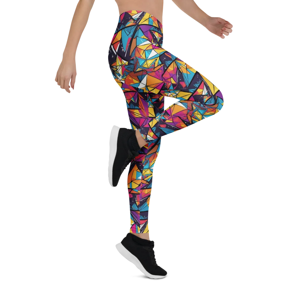 Prismatic Origami on Leggings — Right