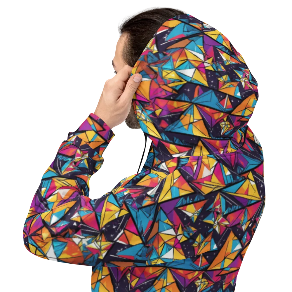 Prismatic Origami on Hoodie — Back