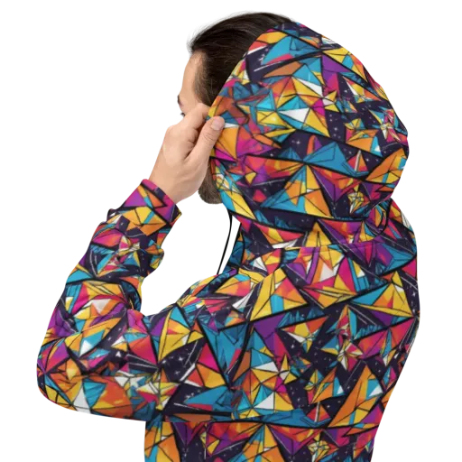 Prismatic Origami on a Hoodie