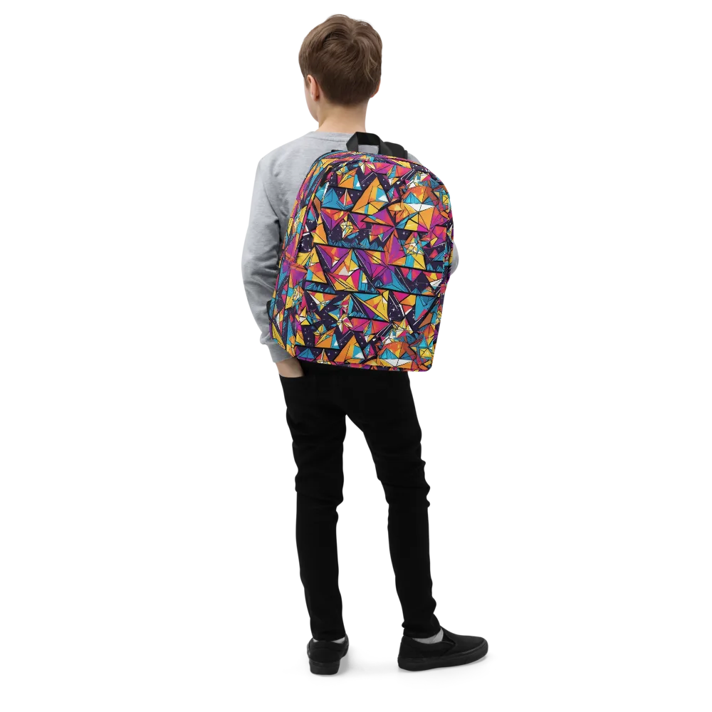 Prismatic Origami on Minimalist Backpack — Right Front