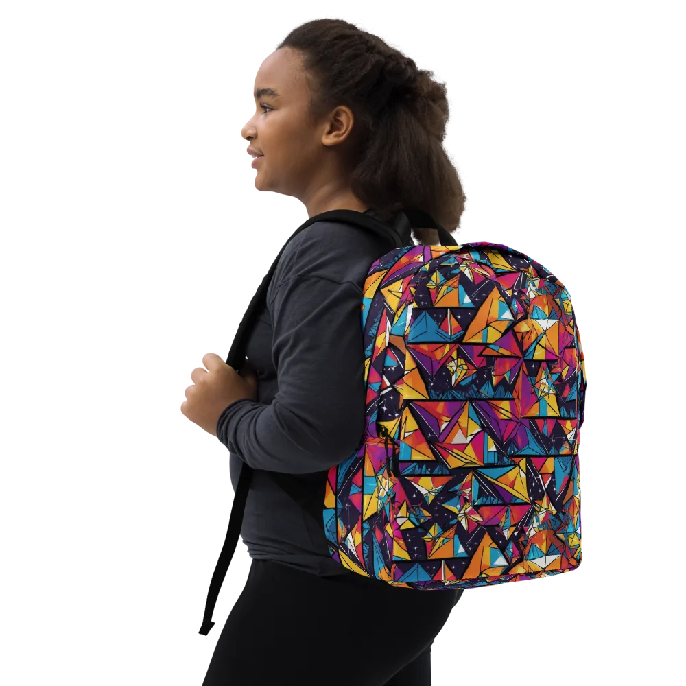 Prismatic Origami on Minimalist Backpack — Right Front