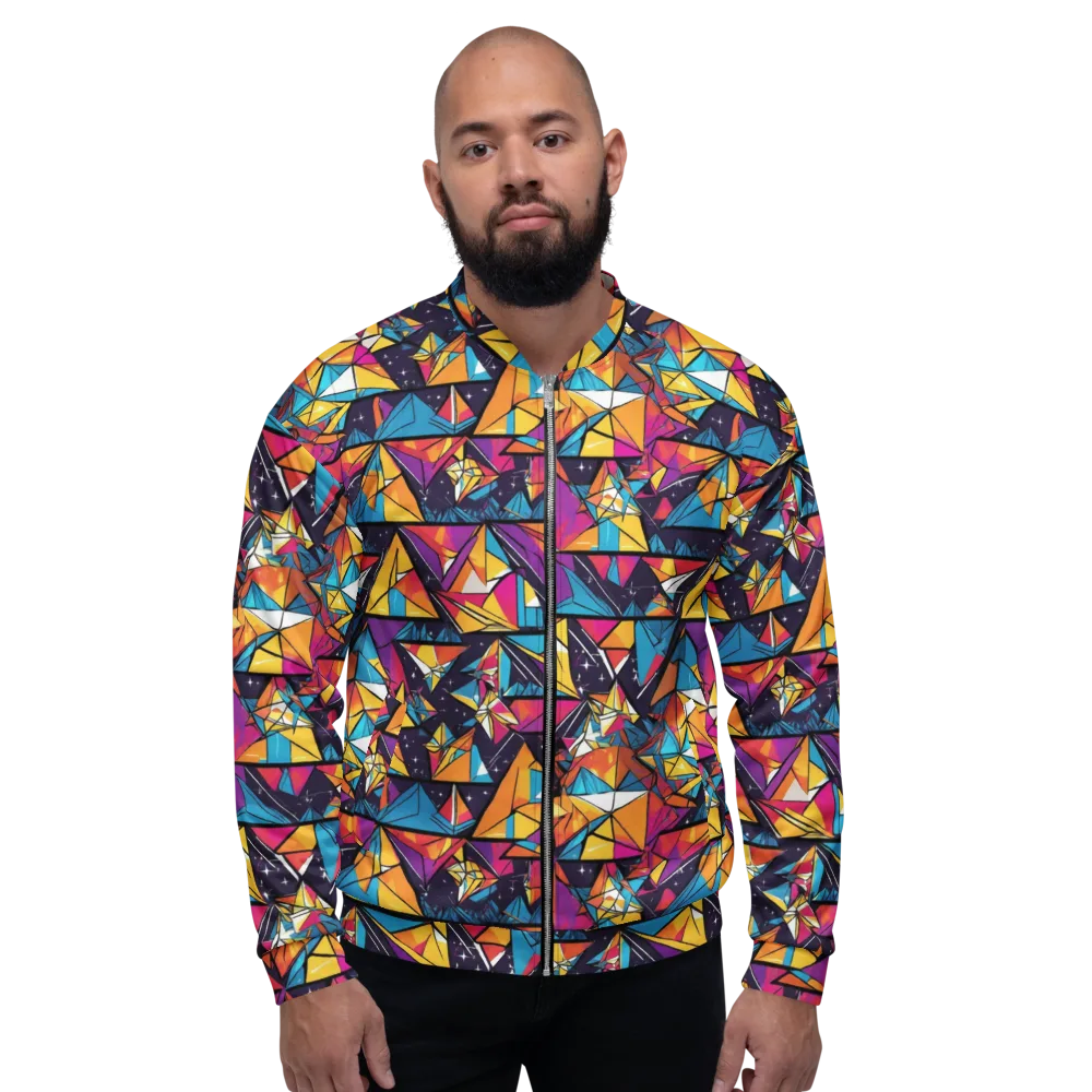 Prismatic Origami on Bomber Jacket — Front