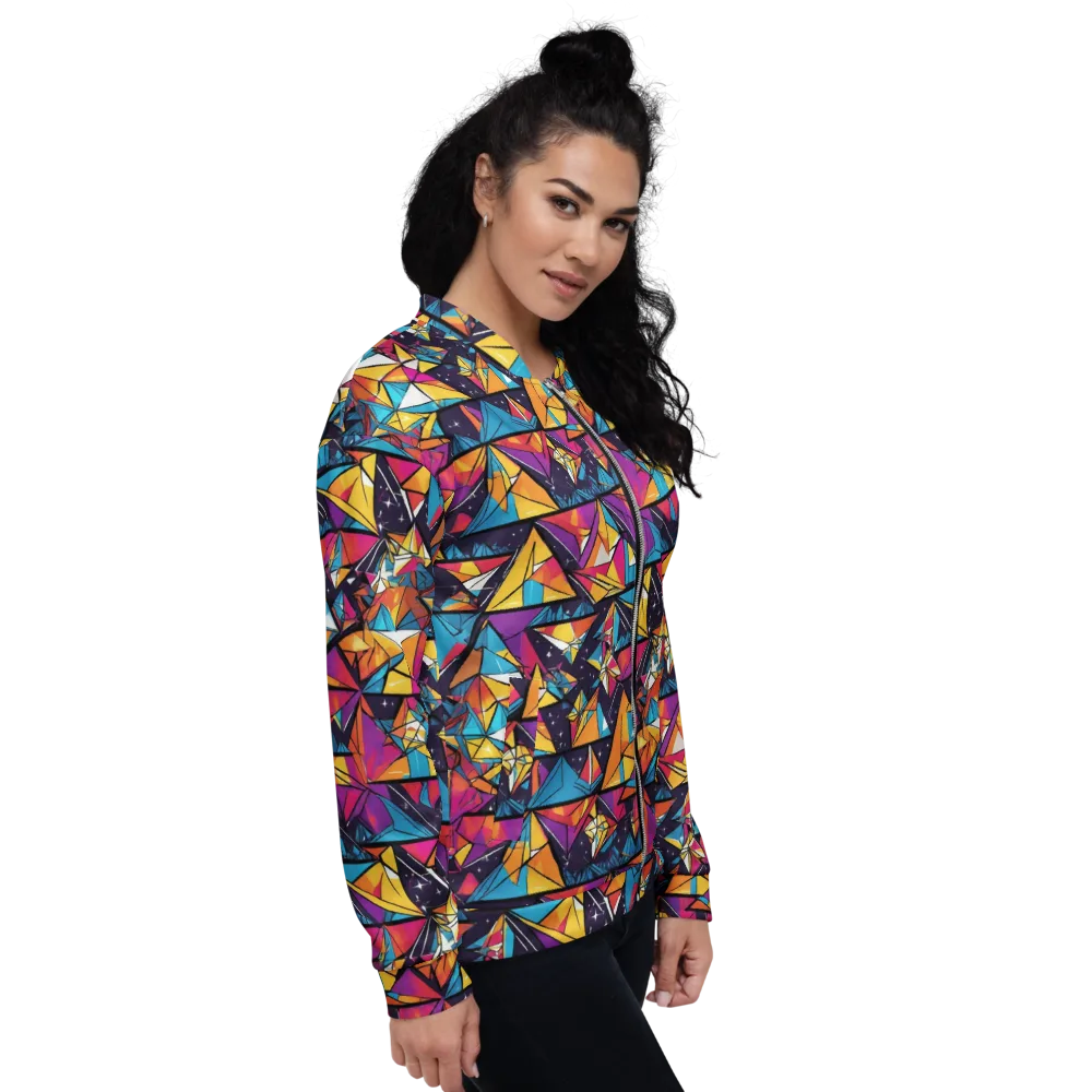 Prismatic Origami on Bomber Jacket — Right