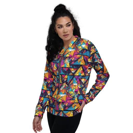 Prismatic Origami on a Bomber Jacket