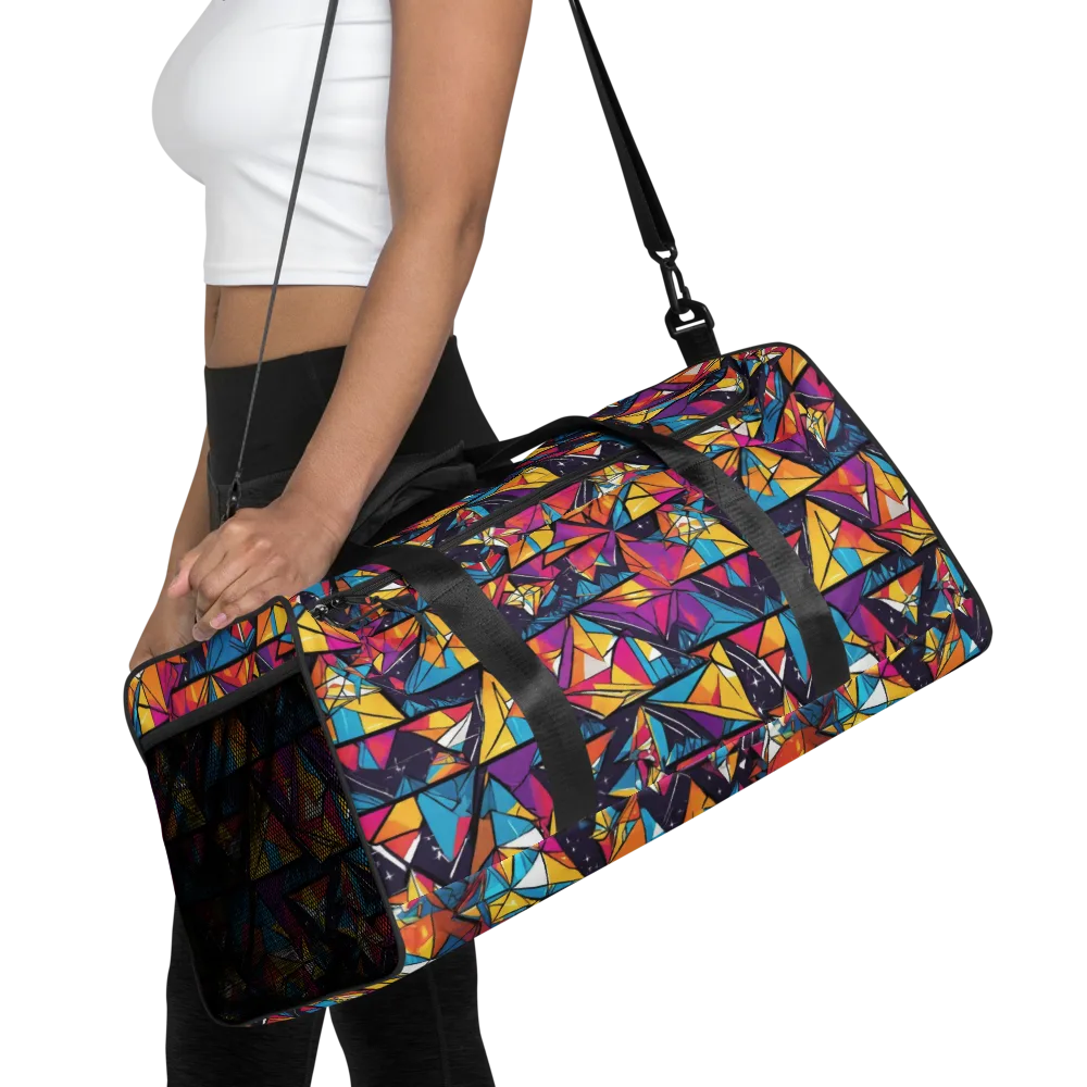 Prismatic Origami on Duffle Bag — Front