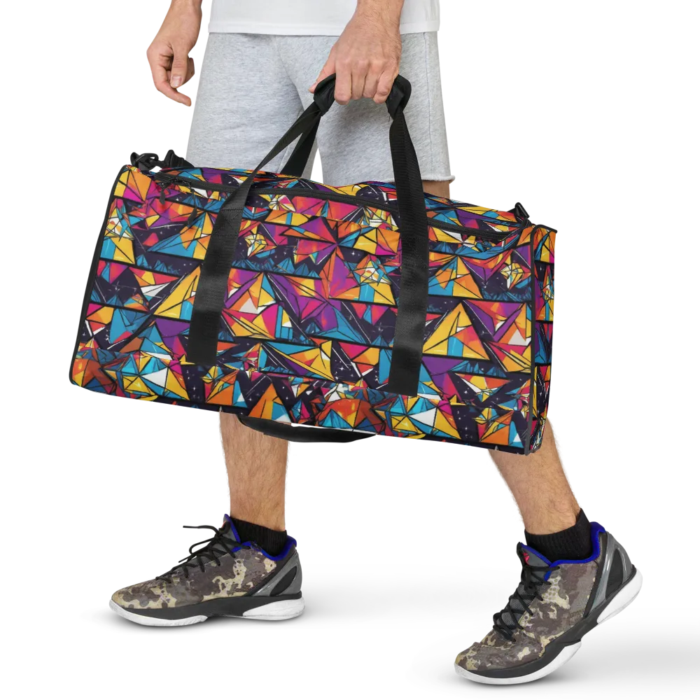 Prismatic Origami on Duffle Bag — Front