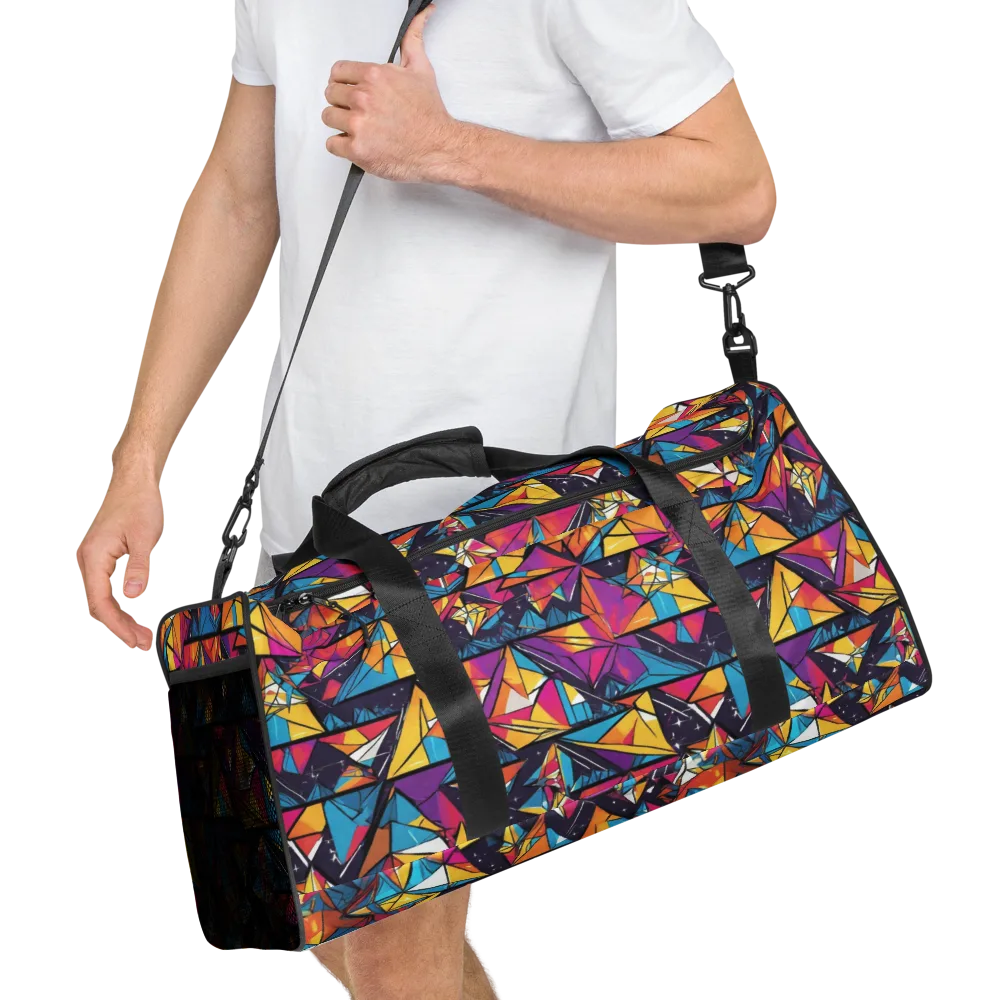 Prismatic Origami on Duffle Bag — Right Front