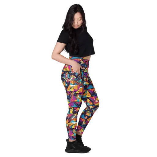 Prismatic Origami on a Leggings with Pockets