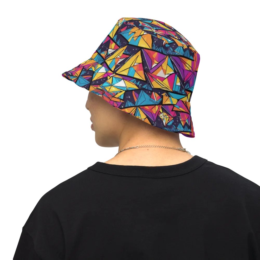 Prismatic Origami on Reversible Bucket Hat — Back Inside