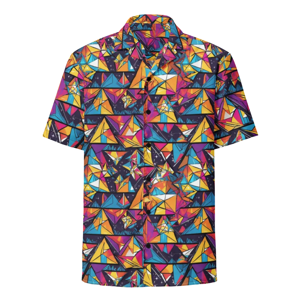 Prismatic Origami on Button Shirt — Front