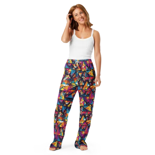 Prismatic Origami on a Women's Pajama Pants