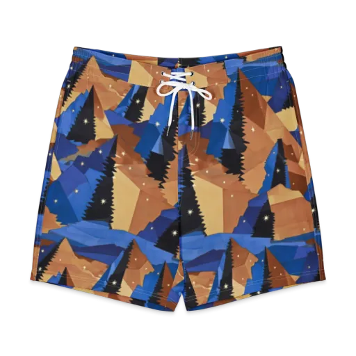 Midnight Alpine on a Men's Board Shorts