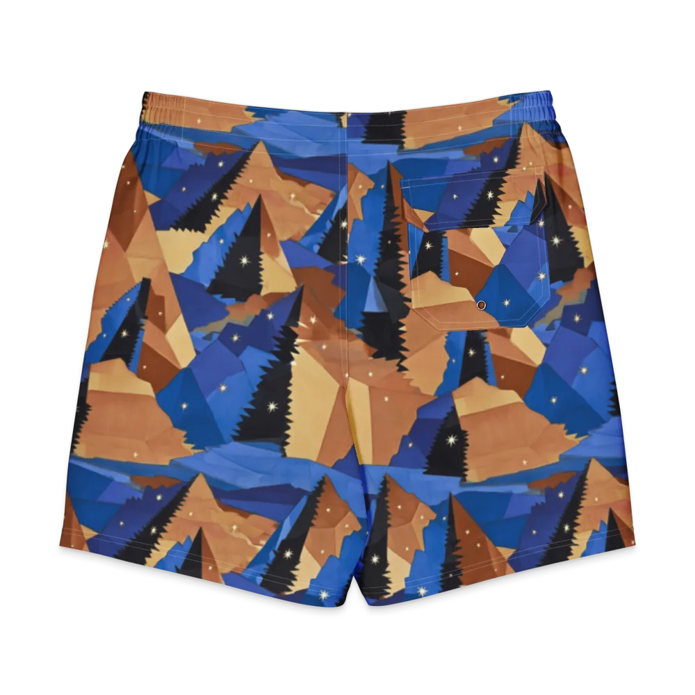 Midnight Alpine on Men's Board Shorts — Back