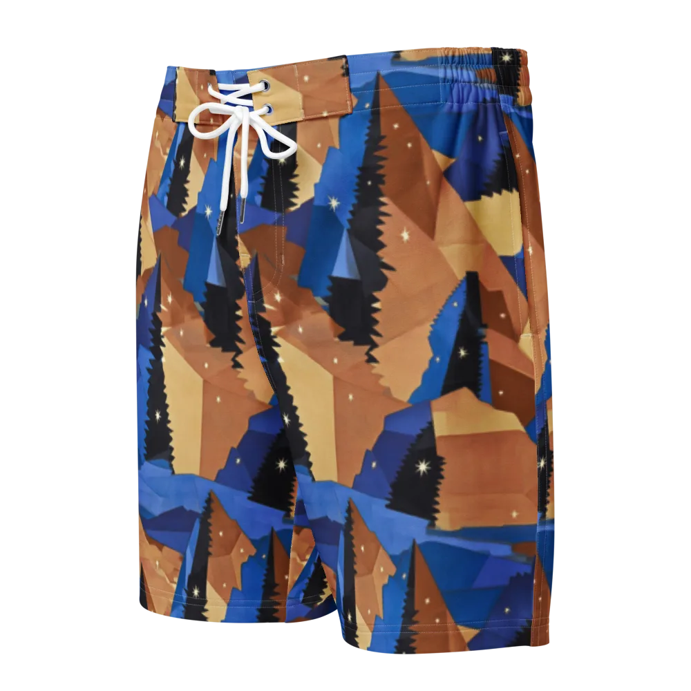 Midnight Alpine on Men's Board Shorts — Front