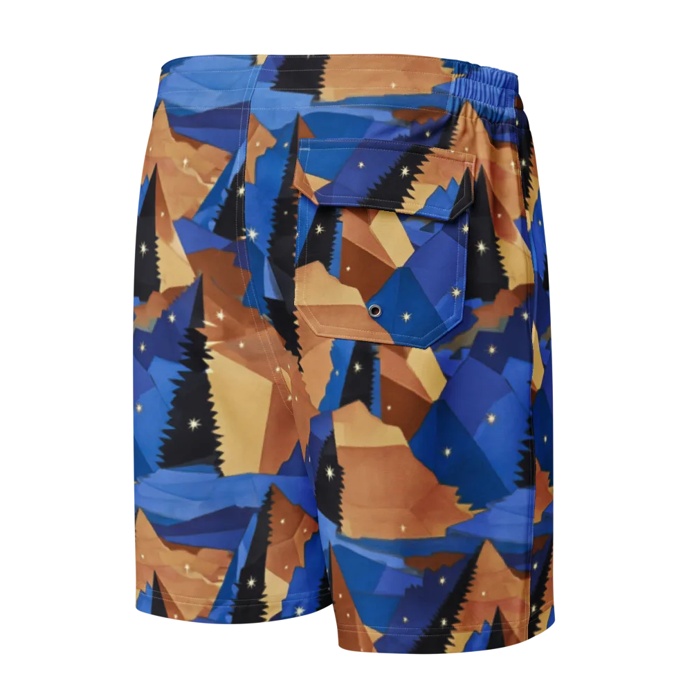 Midnight Alpine on Men's Board Shorts — Back