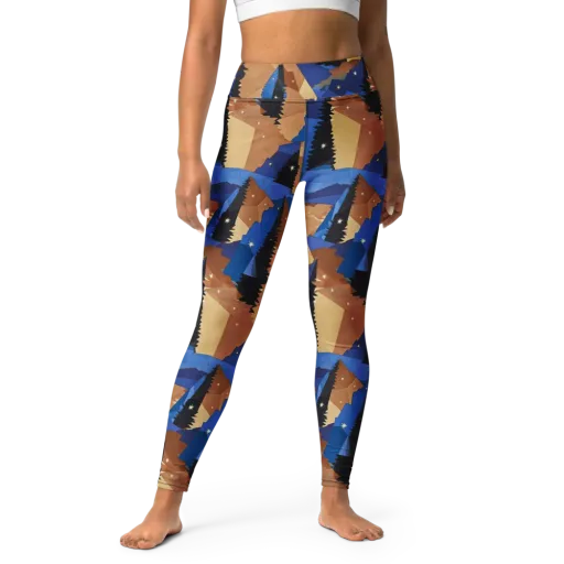 Midnight Alpine on a Yoga Leggings