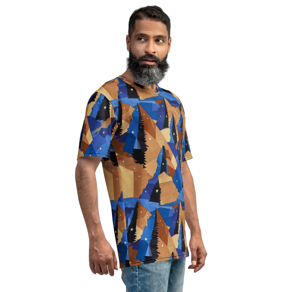 Midnight Alpine on Men's Crew Neck T-Shirt — Right