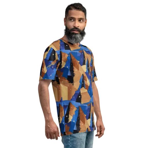 Midnight Alpine on a Men's Crew Neck T-Shirt