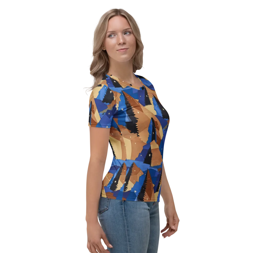 Midnight Alpine on Women's Crew Neck T-Shirt — Right