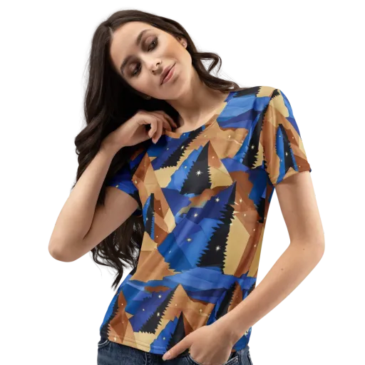 Midnight Alpine on a Women's Crew Neck T-Shirt
