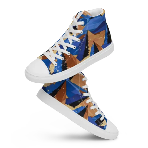 Midnight Alpine on a Women's High Top Canvas Shoes