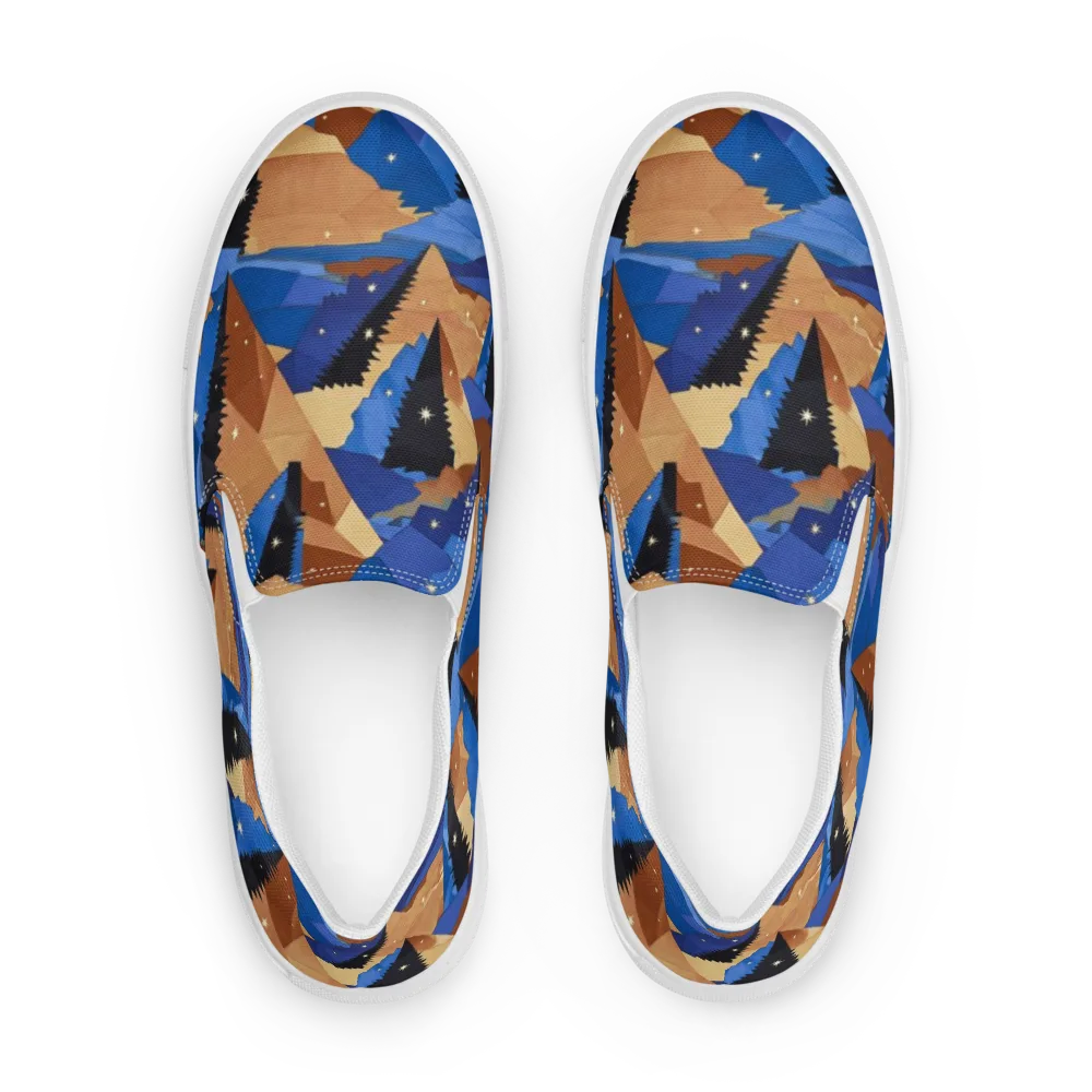 Midnight Alpine on Men's Slip-On Canvas Shoes — Front