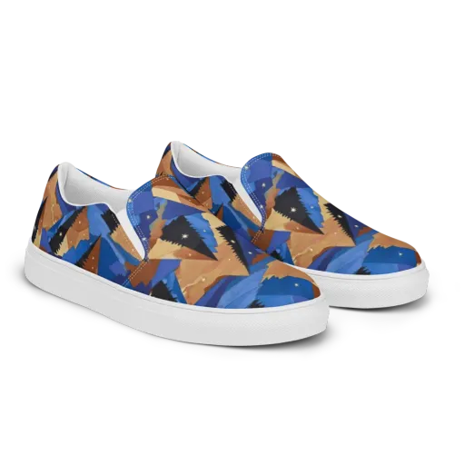 Midnight Alpine on a Men's Slip-On Canvas Shoes