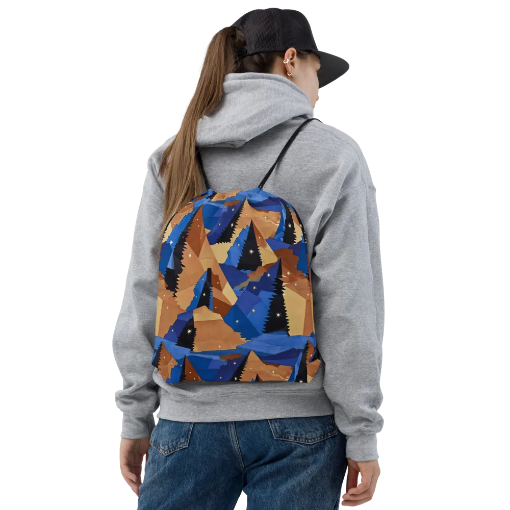 Midnight Alpine on Drawstring Bag — Front