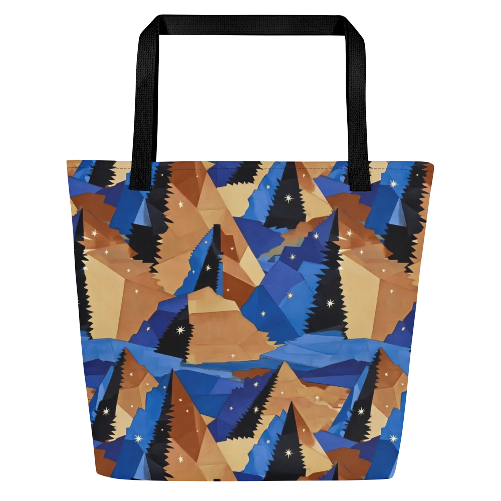 Midnight Alpine on Large Tote Bag W/ Pocket — Front