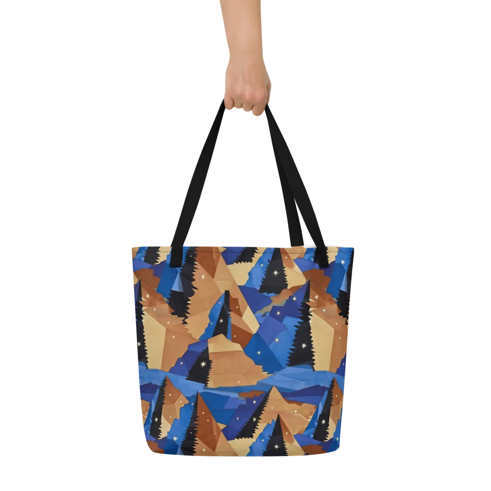 Midnight Alpine on Large Tote Bag W/ Pocket — Front