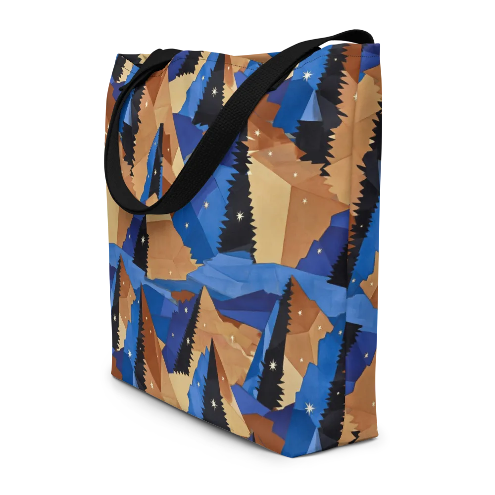 Midnight Alpine on Large Tote Bag W/ Pocket — Front