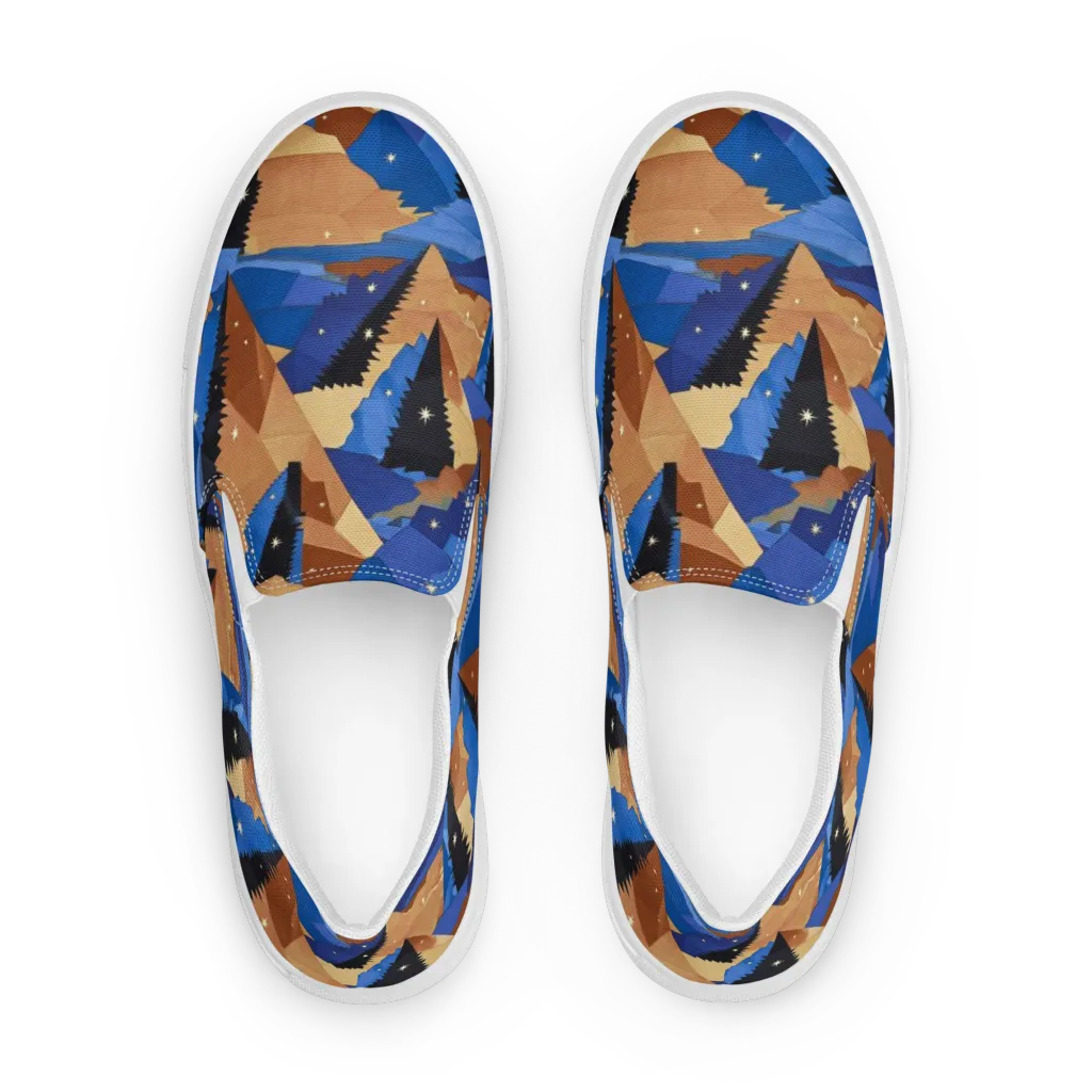 Midnight Alpine on Women's Slip-On Canvas Shoes — Front