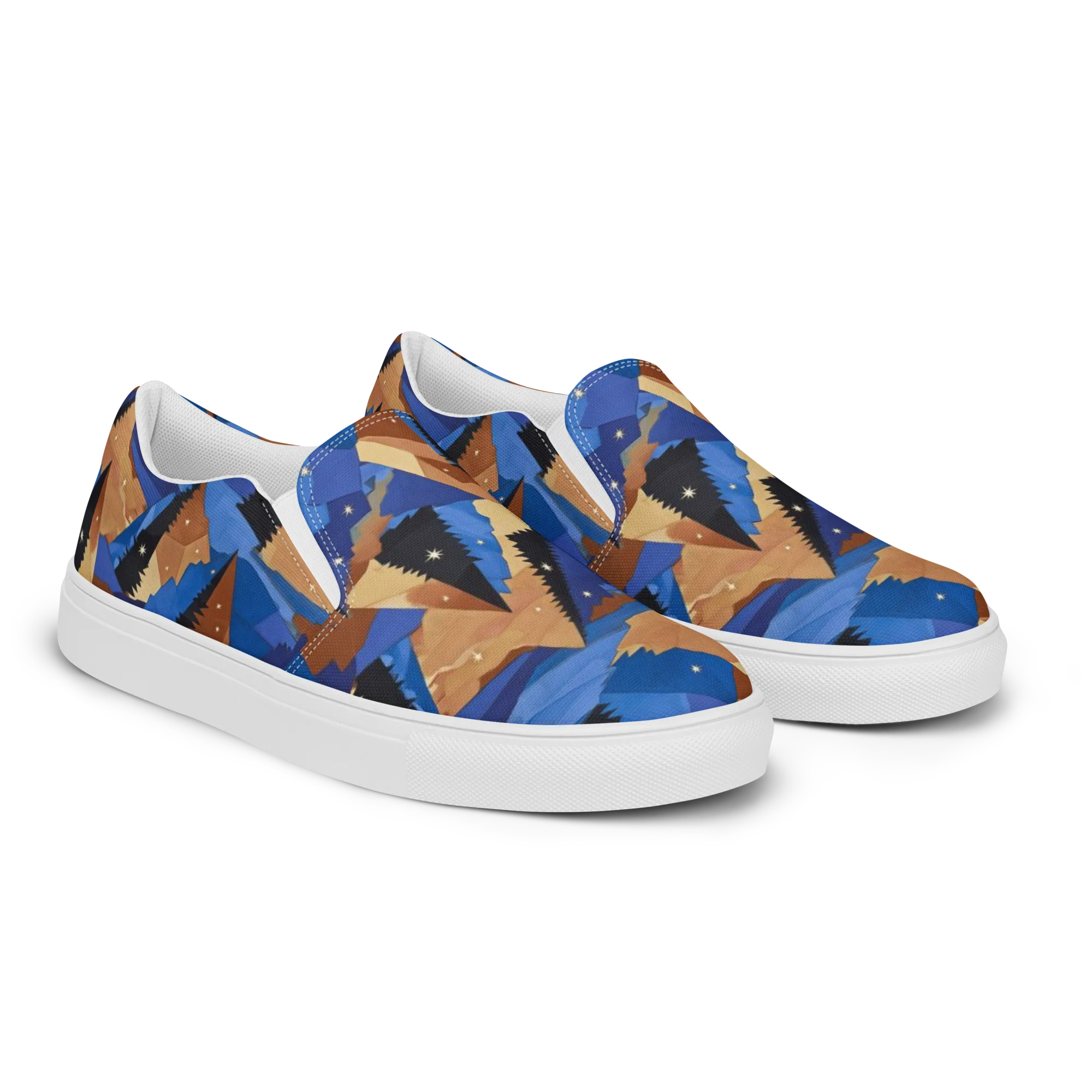 Midnight Alpine on Women's Slip-On Canvas Shoes — Right Front