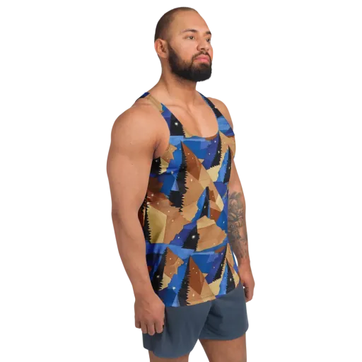 Midnight Alpine on a Men's Tank Top