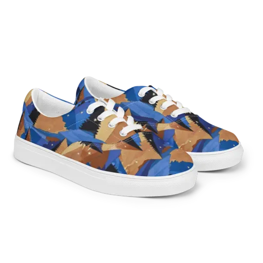 Midnight Alpine on a Men's Lace-Up Canvas Shoes