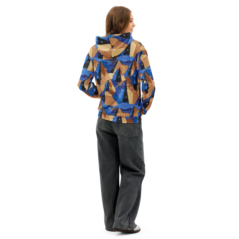 Midnight Alpine on Cotton Hoodie — Back